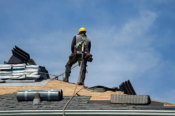 Professional Gutter Installation technician working in Glyndon, MD